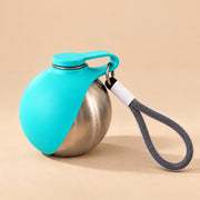 Closed Blue Walkmate bottle with carry strap